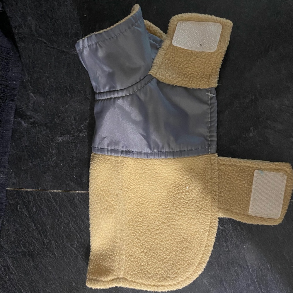 Dog Beige Jacket with Gray Shell - Lightweight Warm Coat